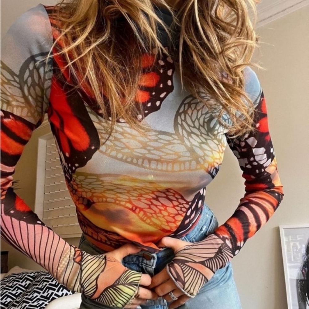 AFRM Multicolor Long Sleeve Top
